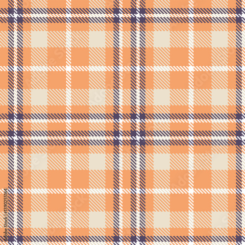 Dark peach and Rich dusk Seamless Tartan Fabric Design