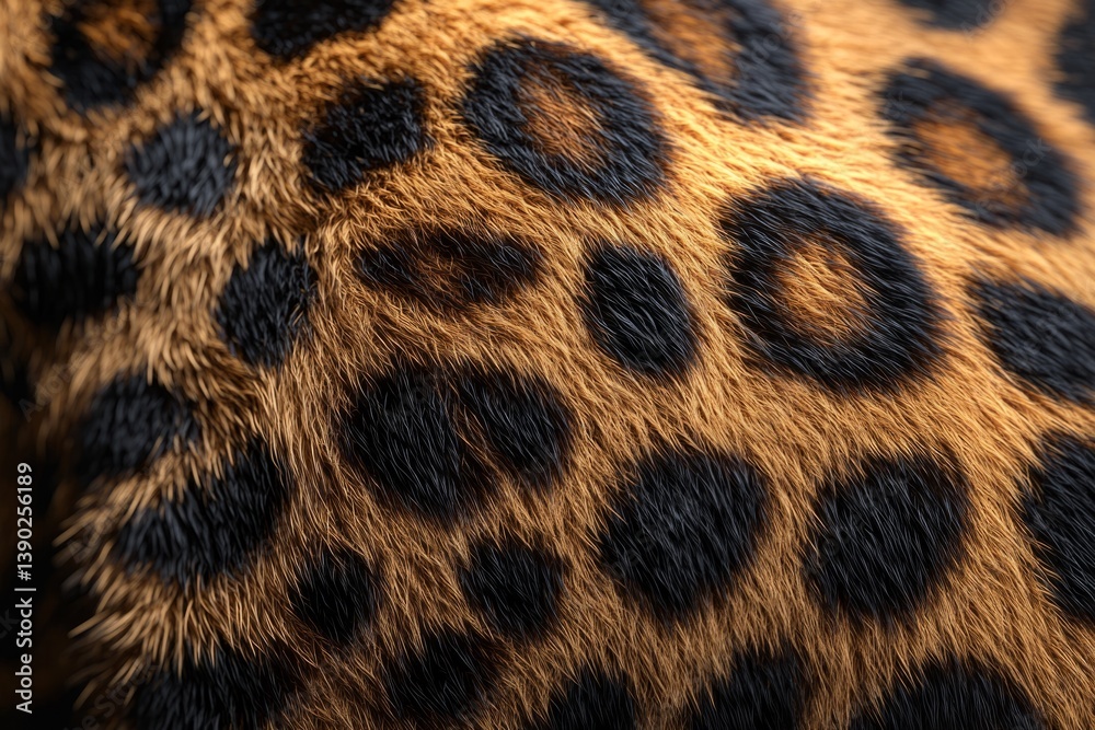 Soft, spotted leopard fur creates a captivating display of natural beauty and texture Soft, spotted leopard fur creates a captivating display of natural beauty and texture