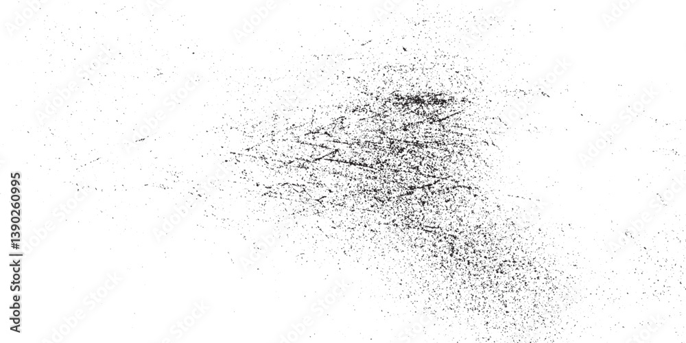 Fototapeta premium Black dust isolated on transparent background. Texture grunge background spray effect White light glow effect particle stars isolated on transparent background