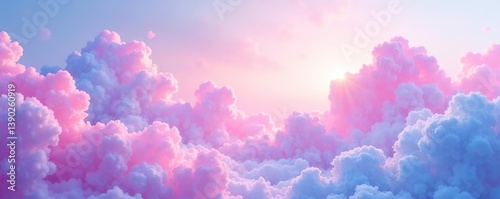 Pastel pink, blue, and purple watercolor background resembling a beautiful cotton candy twilight sky, perfect for adding a dreamy touch to designs,  twilight,  pastel