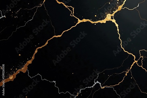 Luxurious black and gold marble background for high-end design projects,  sophisticated,  wallpaper