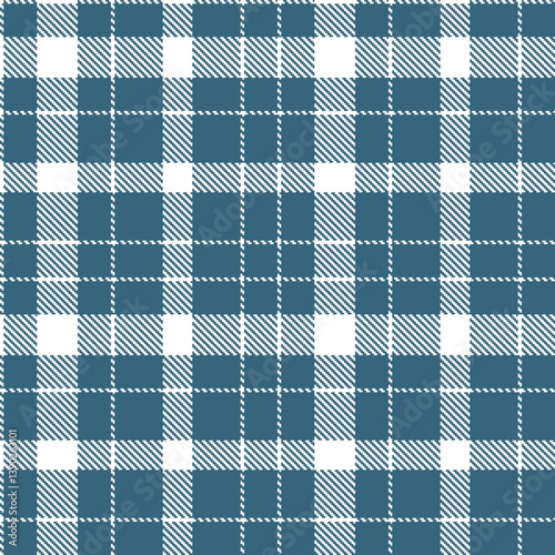 Sandy white Tartan patterns fabric texture. Contemporary Vivid metallic blue Seamless Tartan