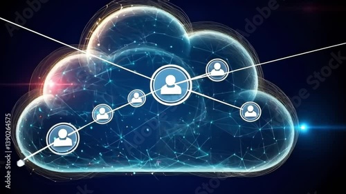 Wallpaper Mural Futuristic Global Network Background Illustrating Big Data and Cloud Computing Technology Torontodigital.ca