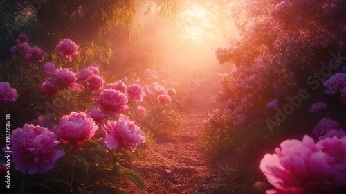 Field of pink flowers
