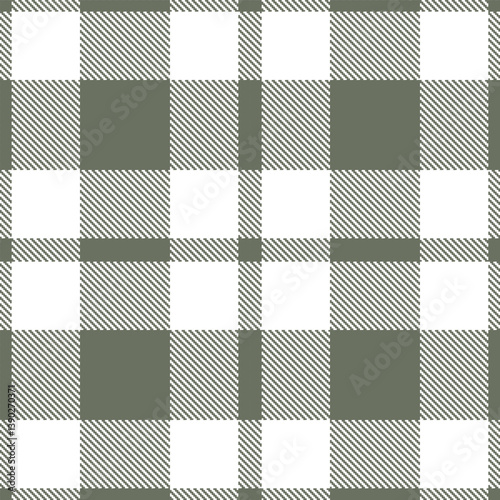 Contemporary Seamless Tartan featuring Iridescent medium grey and Autumn white Fabric Design