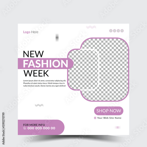 Modern fashion sales Facebook and Instagram  post template