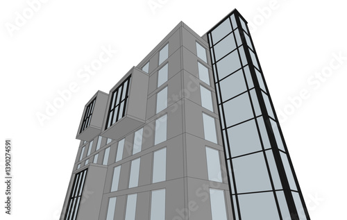 modern office building with glass windows