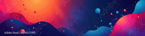 Retro abstract background with vibrant colors and geometric shapes,  artistic,  backdrop