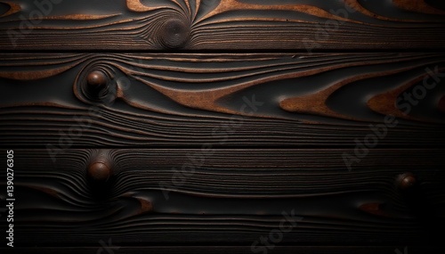 Rustic dark wood with deep grain texture,  natural,  timber