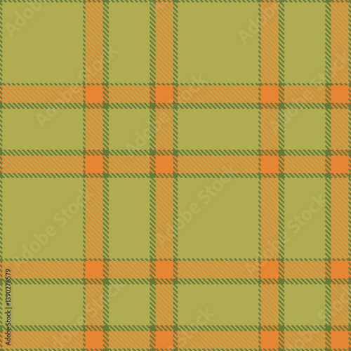 Dusty military green Seamless Tartan with Rich khaki accents Fabric Design