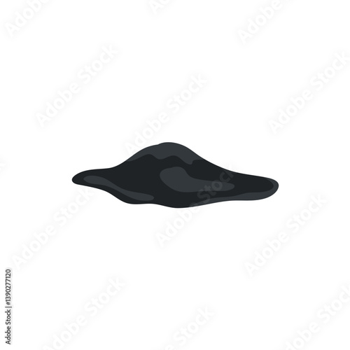 Pile of asphalt vector illustration. Construction materials. Black asphalt vector texture. Dark concrete gravel.