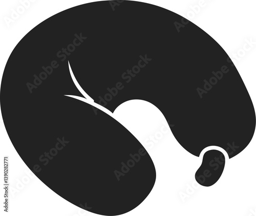 Travel pillow icon on white background