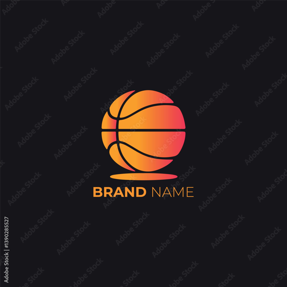 Fototapeta premium Basketball Logo Design Drawing basketball icon