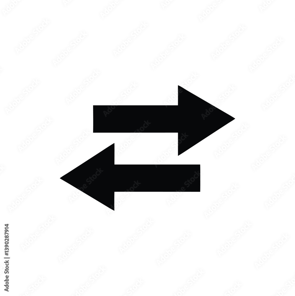 double side arrow vector 