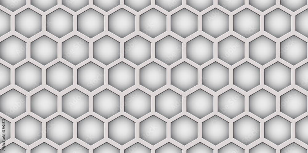 Naklejka premium Abstract background of hexagon. Metallic honeycomb structure background.