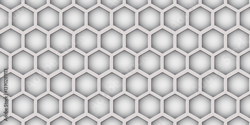 Abstract background of hexagon. Metallic honeycomb structure background.