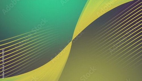 Abstract green and yellow linescape photo