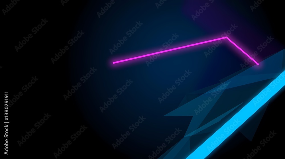 Abstract background featuring dynamic triangle patterns with neon accents like electric blue and hot pink on a dark matte base. Bold, modern, Ultra HD, clean design. Abstract background featuring dynamic triangle patterns with neon accents like electric blue and hot pink on a dark matte base. Bold, modern, Ultra HD, clean design.