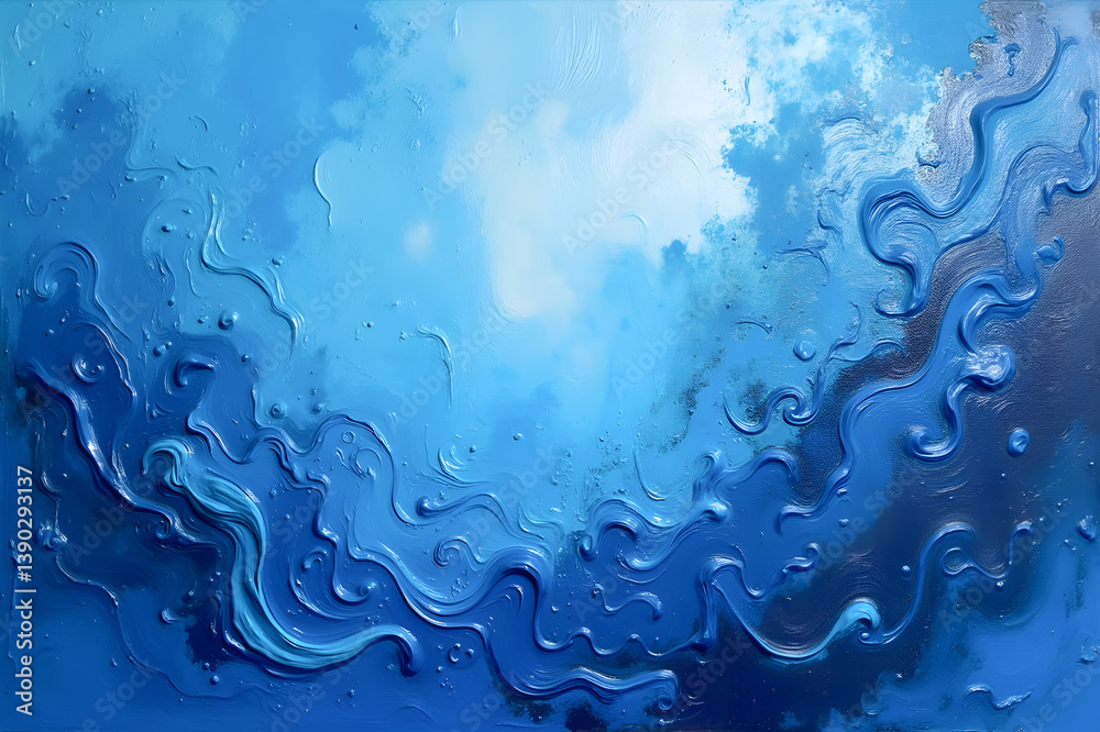 Fototapeta premium abstract blue watercolor painting texture background