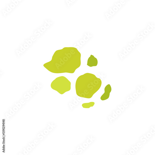 Green mold, poisonous spores. Vector illustration.