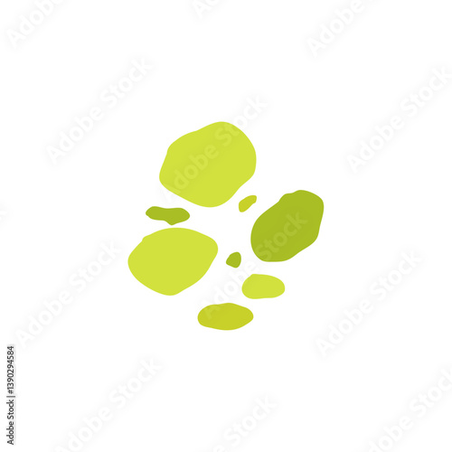 Green mold, poisonous spores. Vector illustration.