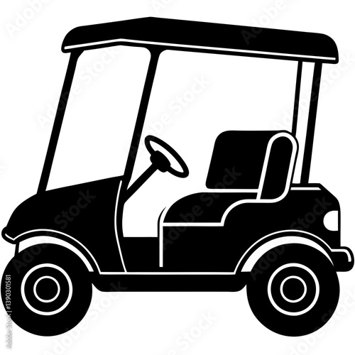 Golf cart silhouette illustration