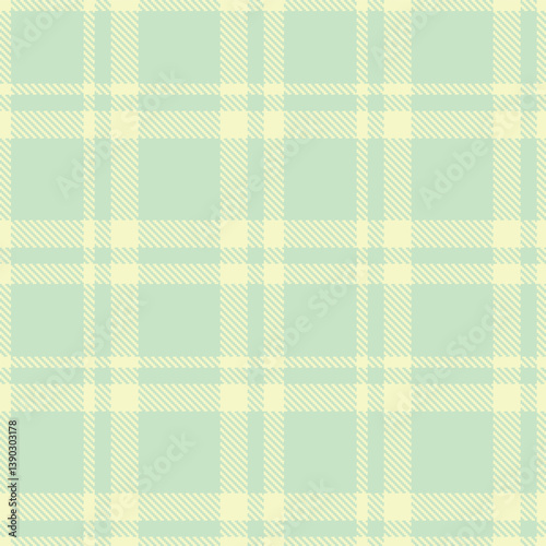 Contemporary Seamless Tartan featuring Highland ivory and Warm light grey Fabric Design