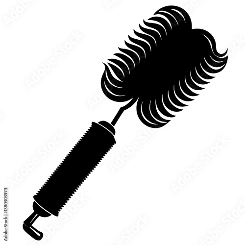 Hair roller silhouette vector illustration