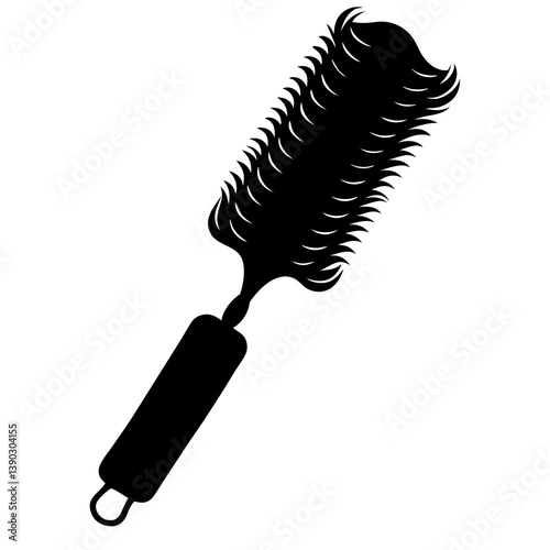 Hair roller silhouette vector illustration