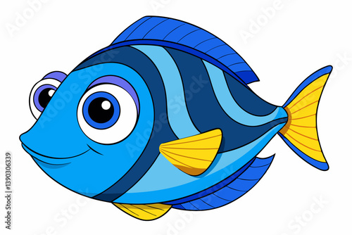 vector illustration of a cartoon fish