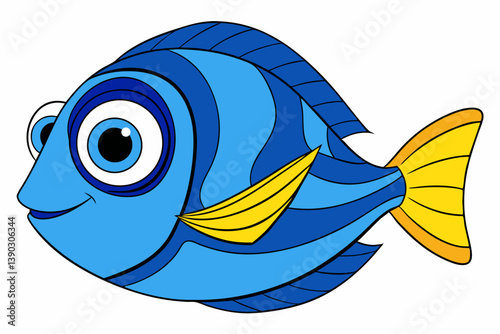 vector illustration of a cartoon fish