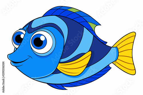 vector illustration of a cartoon fish