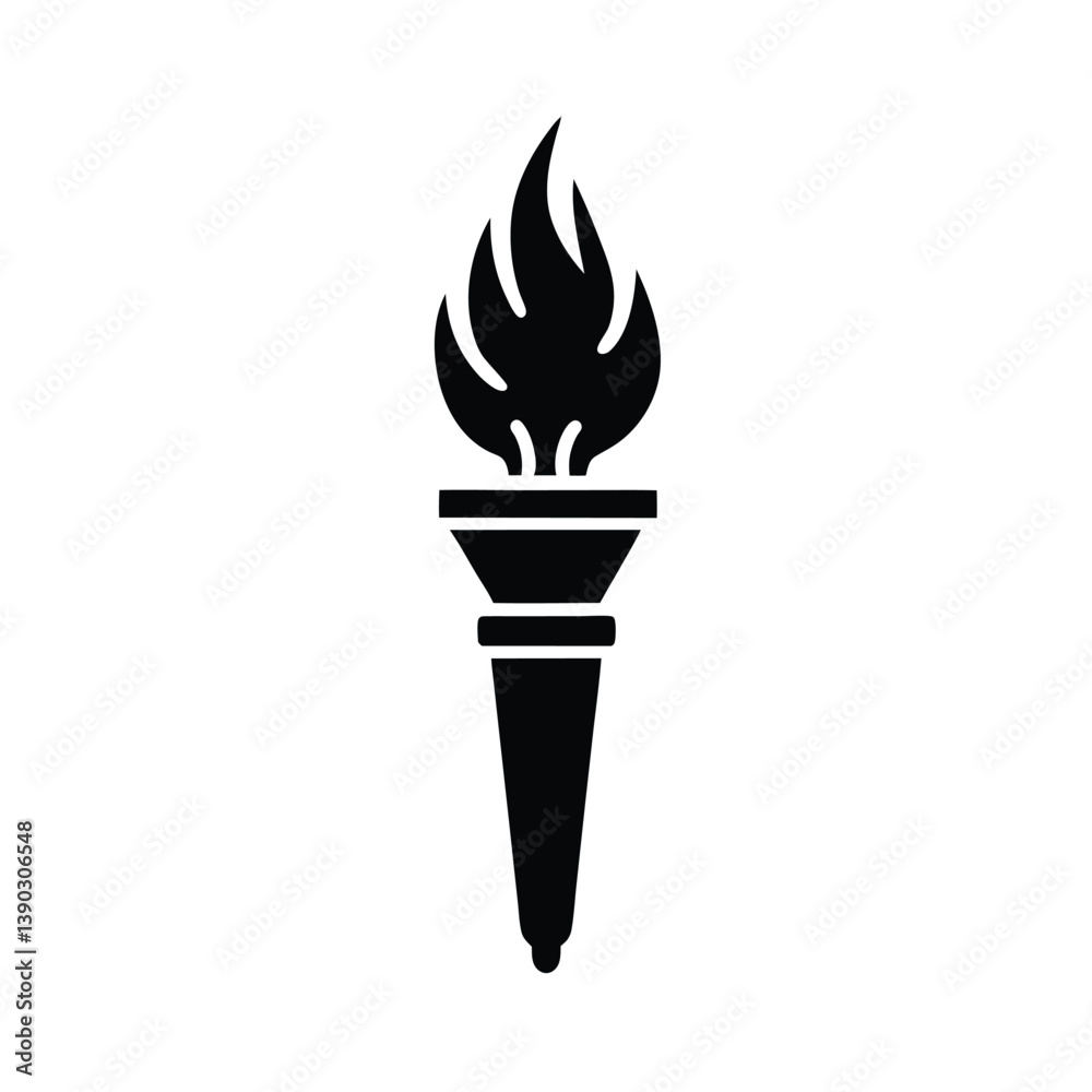 Freedom torch vector silhouette Freedom torch vector silhouette
