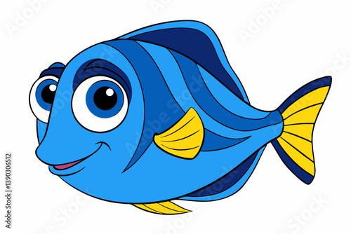 vector illustration of a cartoon fish