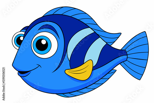 vector illustration of a cartoon fish
