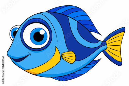 vector illustration of a cartoon fish