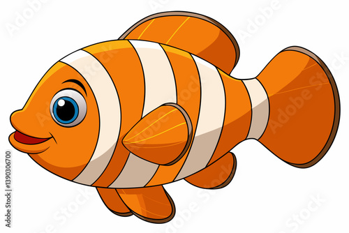 vector illustration of a cartoon fish