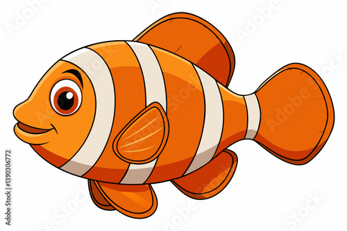 vector illustration of a cartoon fish
