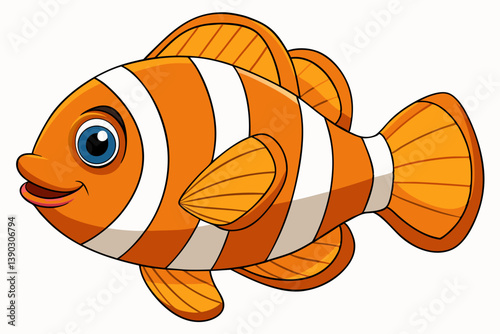 vector illustration of a cartoon fish