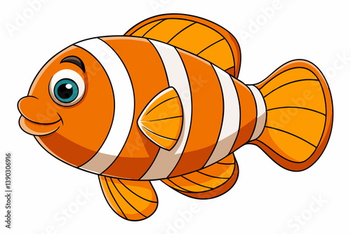 vector illustration of a cartoon fish