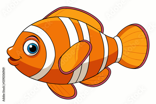 vector illustration of a cartoon fish