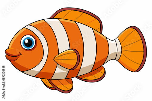 vector illustration of a cartoon fish