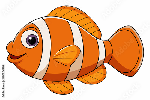 vector illustration of a cartoon fish