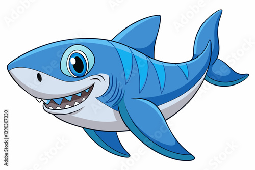 vector illustration of a cartoon fish