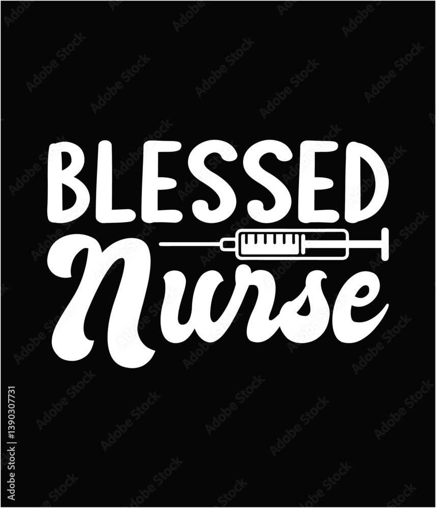Obraz premium Blessed nurse printable cut file.