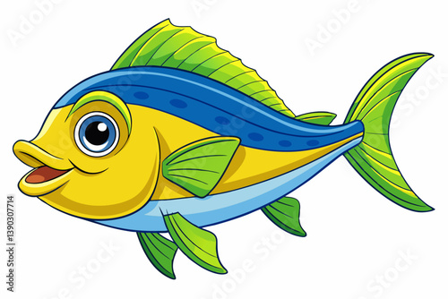 vector illustration of a cartoon fish
