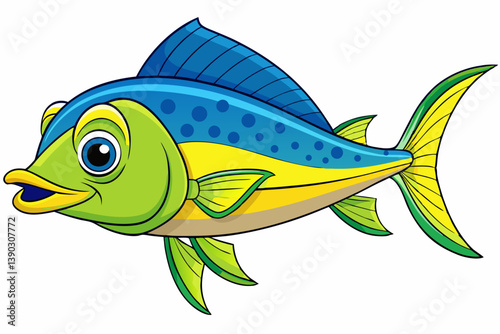 vector illustration of a cartoon fish