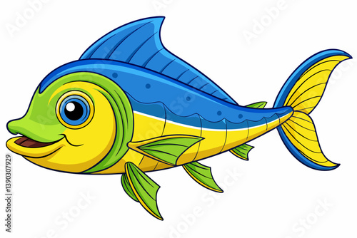 vector illustration of a cartoon fish