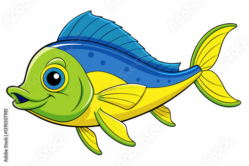 vector illustration of a cartoon fish