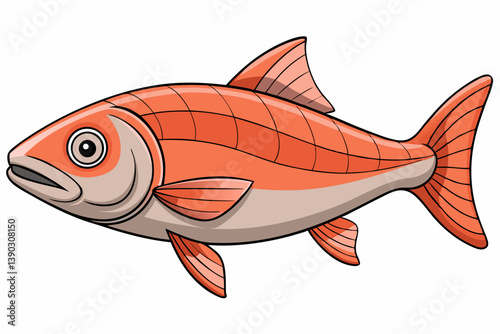 vector illustration of a cartoon fish